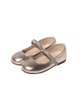 Single Strap Swarovski Crystal Embellished Ballerinas