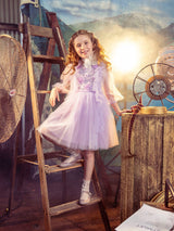 Violet Velvet Tutu Dress