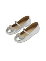 Single Strap Embellished Bow Ballerinas