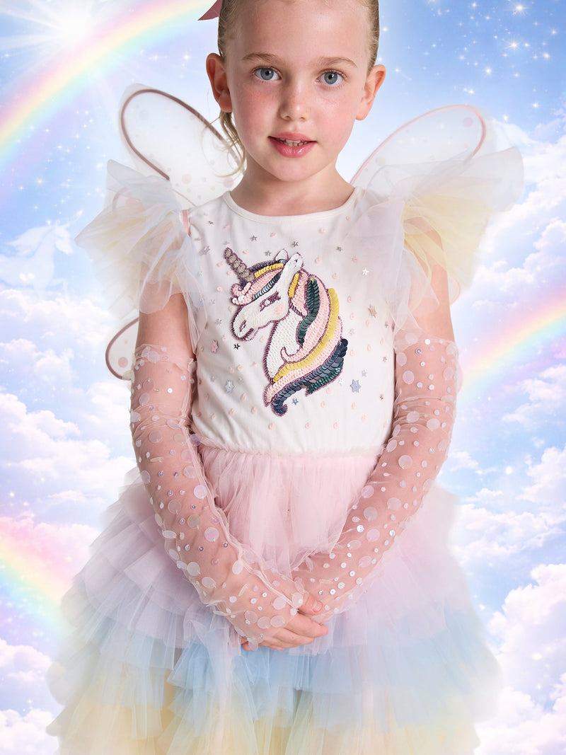unicorn dress for birthday Unicorn tutu set- Unicorn outfit-Unicorn dress- unicorn party-unicorn –  Pink Toes & Hair Bows main image 0