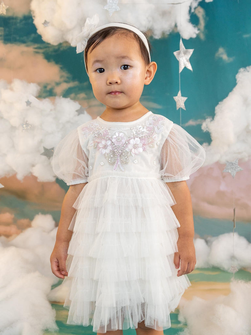Bébé Rosy Ribbons Tulle Dress