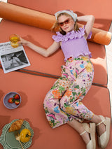 Floriane Pants Purple Two Piece Set | Value $200