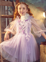 Violet Velvet Tutu Dress