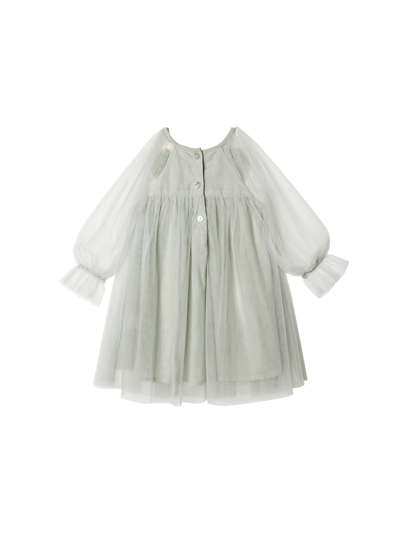 Bébé Smokey Petal Tulle Dress