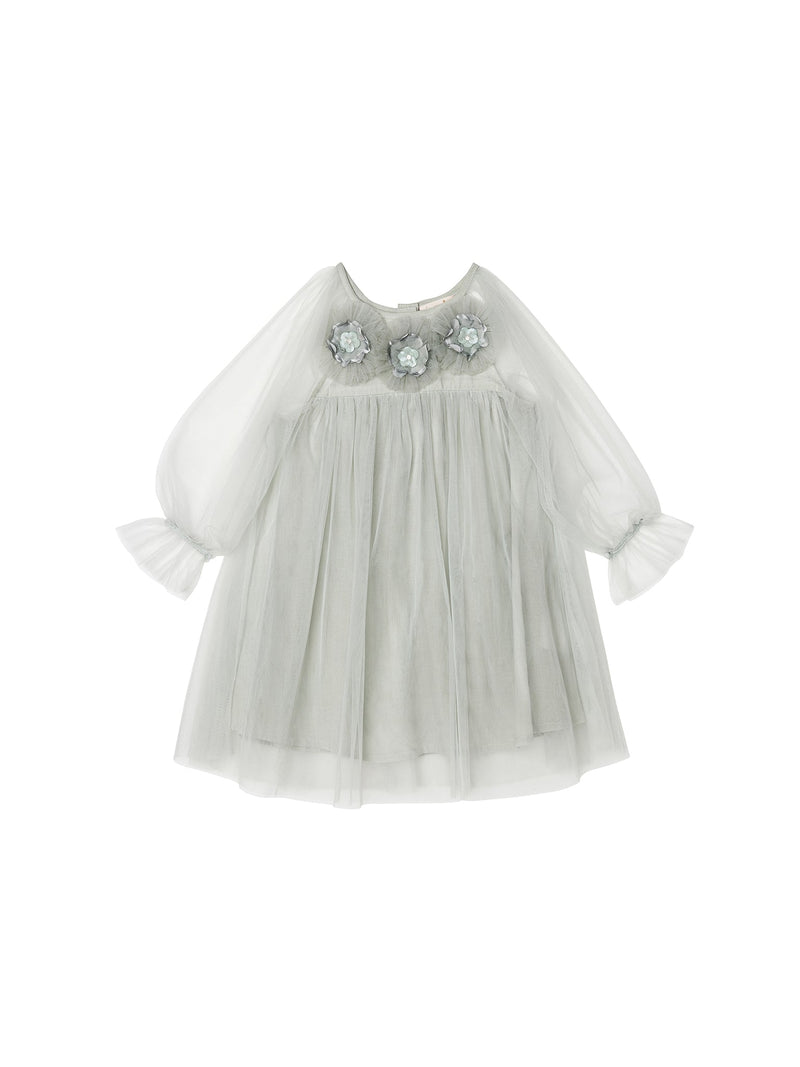 Bébé Smokey Petal Tulle Dress