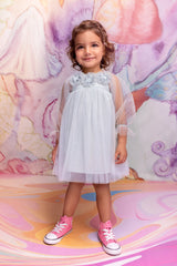 Bébé Smokey Petal Tulle Dress