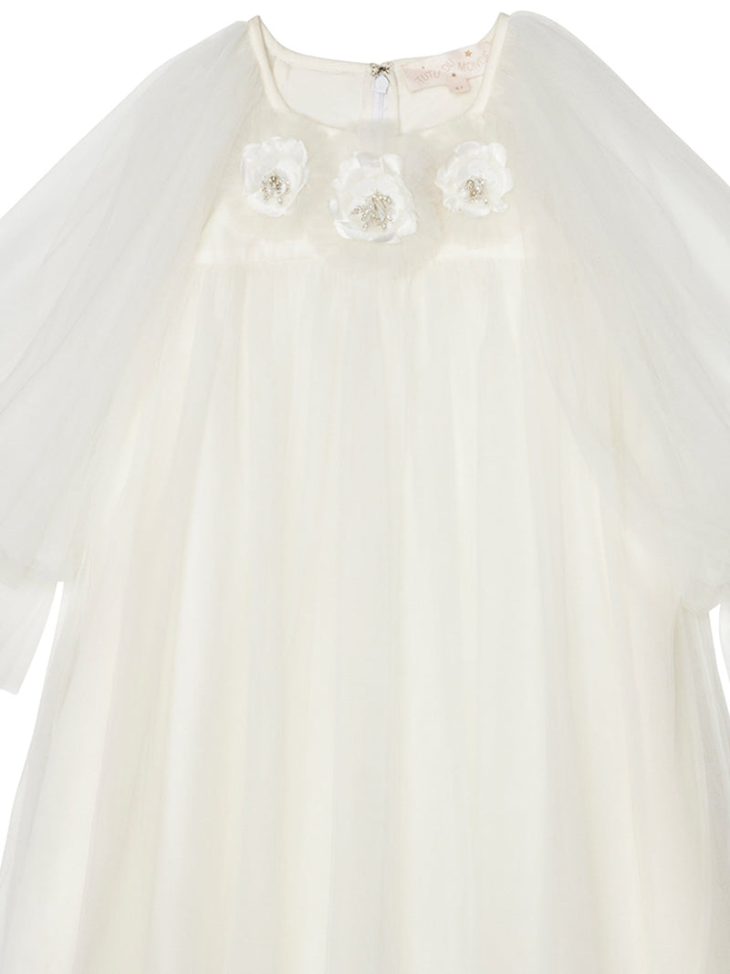 Snowy Petal Tulle Dress