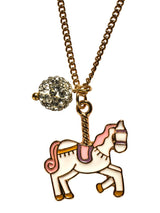 Unicorn Carousel Gold Necklace