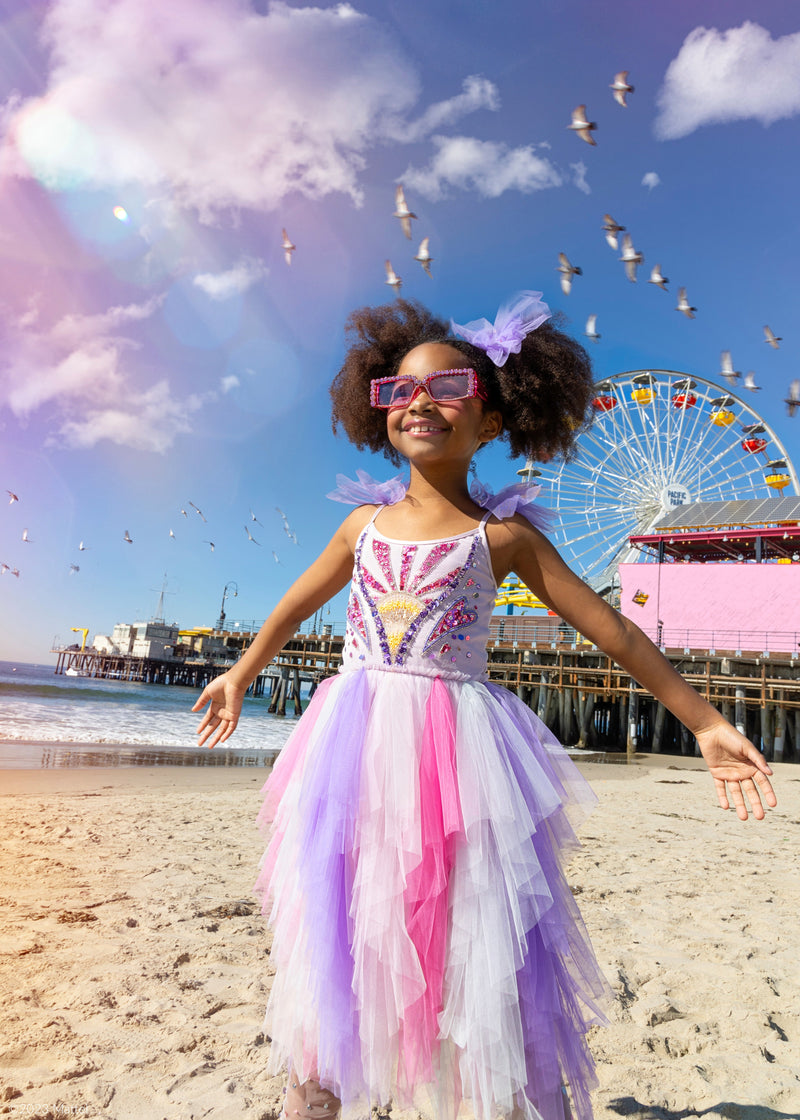 purple barbie dress